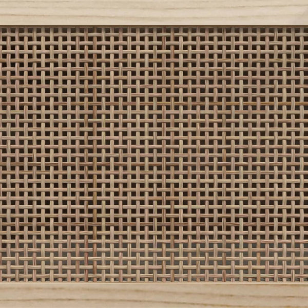 Sideboard White 60X30x70 Cm Solid Wood Pine And Natural Rattan Sideboards & Buffets