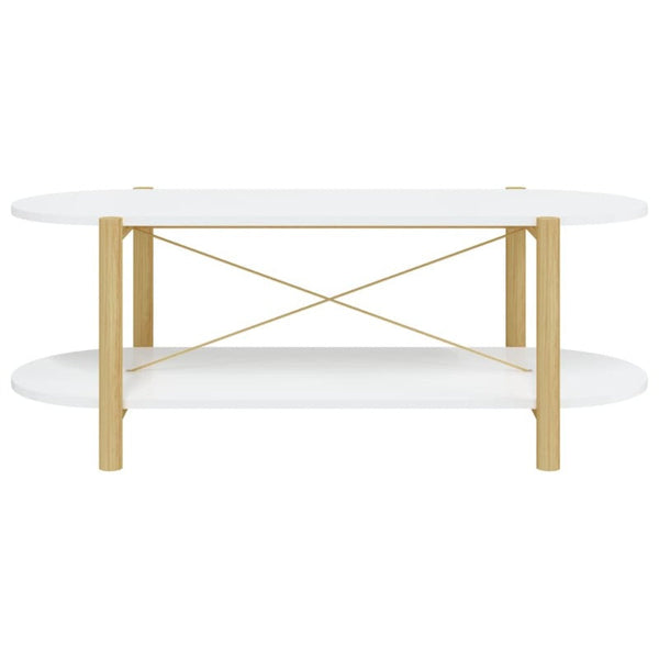 Coffee Table White 110X48x40 Cm Engineered Wood