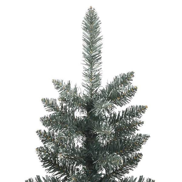 Artificial Slim Christmas Tree With Stand Green 180 Cm Pvc Seasonal Decorations