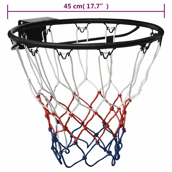 Vidaxl Basketball Ring Black 45 Cm Steel Basketball Backboards