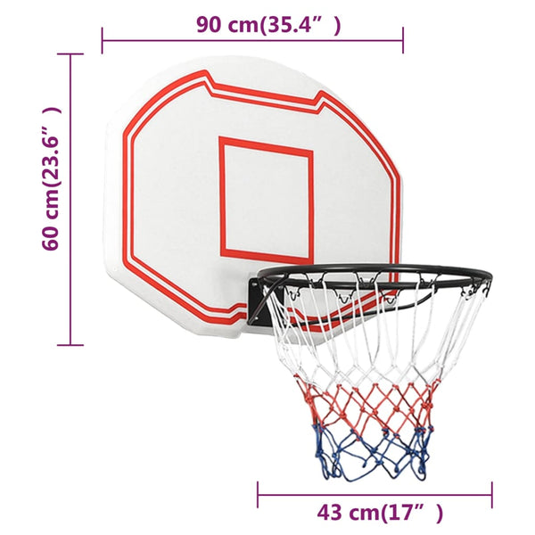 Basketball Backboards Basketball Backboard White 90X60x2 Cm Polyethene