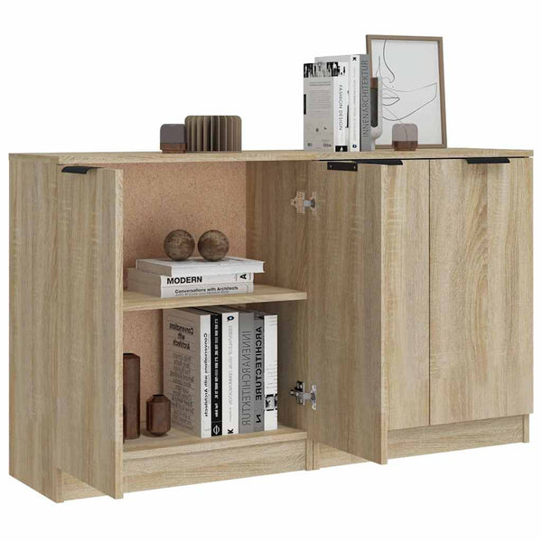 Vidaxl Sideboards 2 Pcs Sonoma Oak 60X30x70 Cm Engineered Wood Sideboards & Buffets