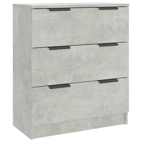 3 Piece Sideboards Concrete Grey Engineered Wood Sideboards & Buffets