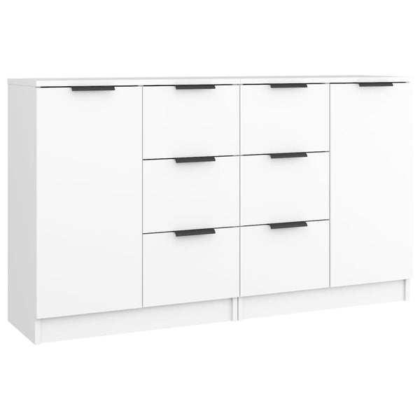 Sideboards 2 Pcs White 60X30x70 Cm Engineered Wood Sideboards & Buffets