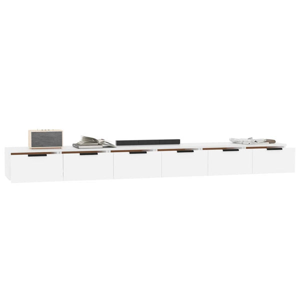 Vidaxl Wall Cabinets 2 Pcs White 102X30x20 Cm Engineered Wood Cabinets & Cupboards