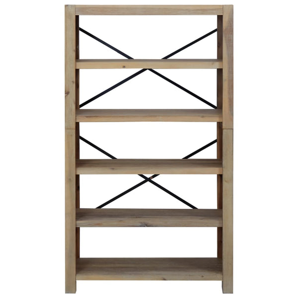 5 Tier Bookcase 80X30x140 Cm Solid Wood Acacia Bookshelves