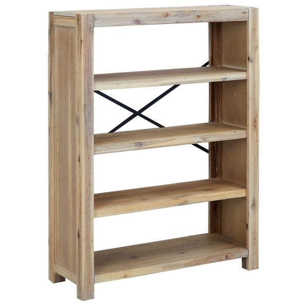 4 Tier Bookcase 80X30x110 Cm Solid Wood Acacia Bookshelves
