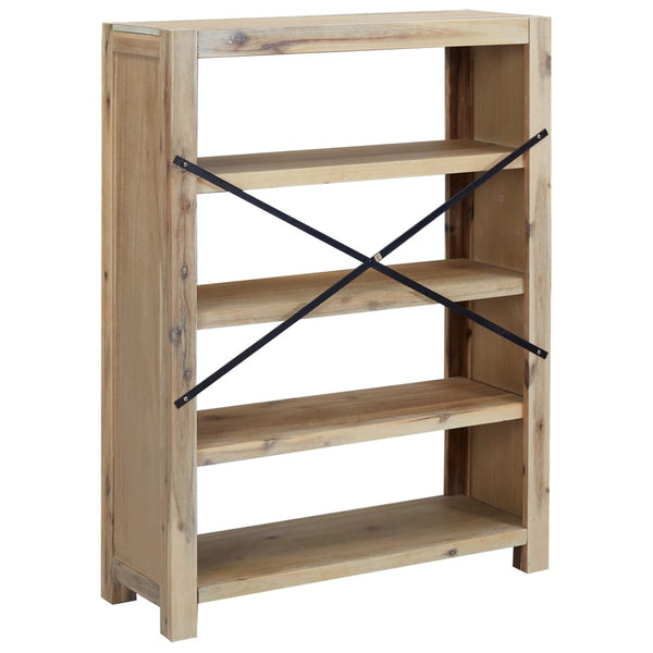 4 Tier Bookcase 80X30x110 Cm Solid Wood Acacia Bookshelves