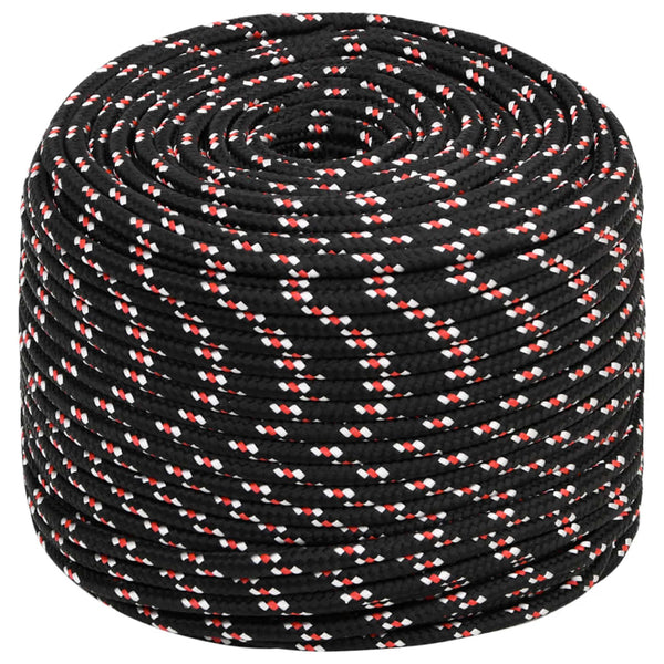 Vidaxl Boat Rope Black 6 Mm 50 Polypropylene Marine Rope