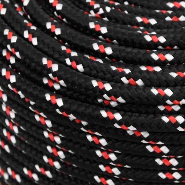 Vidaxl Boat Rope Black 6 Mm 50 Polypropylene Marine Rope