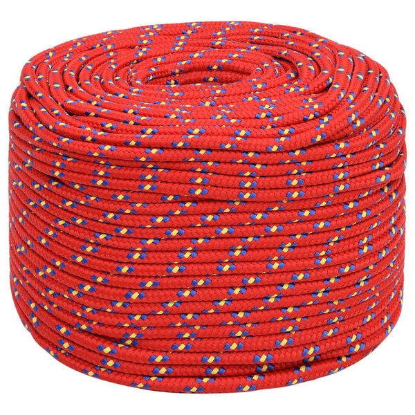 Vidaxl Boat Rope Red 10 Mm 25 Polypropylene Marine Rope