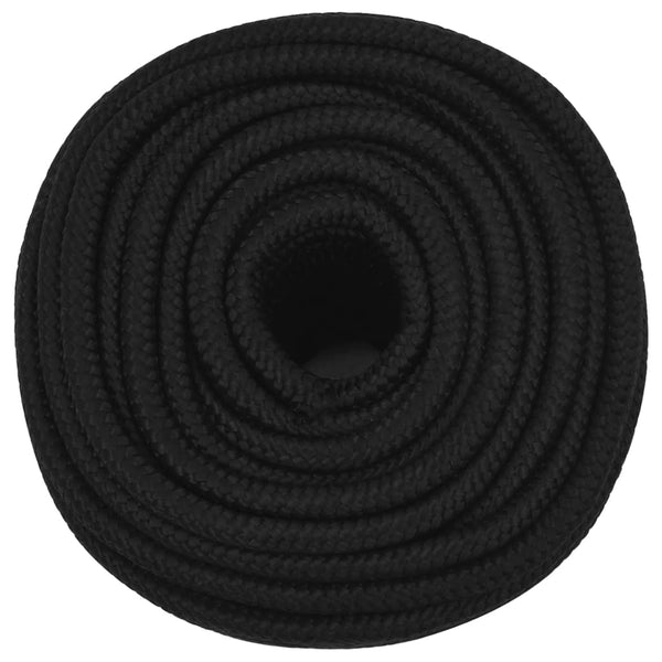 Vidaxl Work Rope Black 12 Mm 100 Polyester Ropes Cords & Slings
