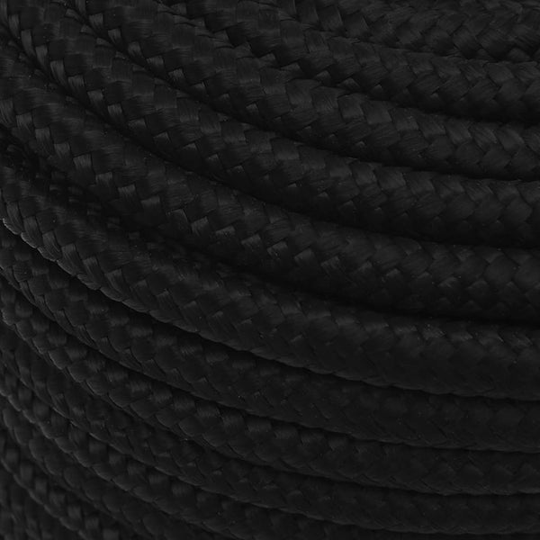 Vidaxl Work Rope Black 12 Mm 100 Polyester Ropes Cords & Slings