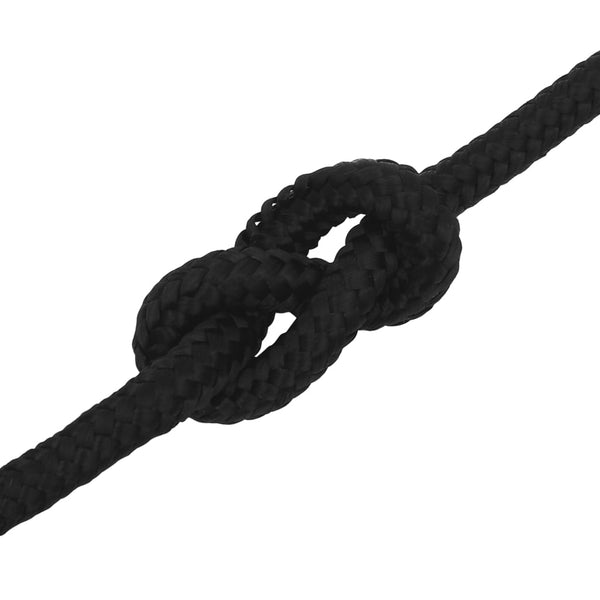 Vidaxl Work Rope Black 12 Mm 100 Polyester Ropes Cords & Slings