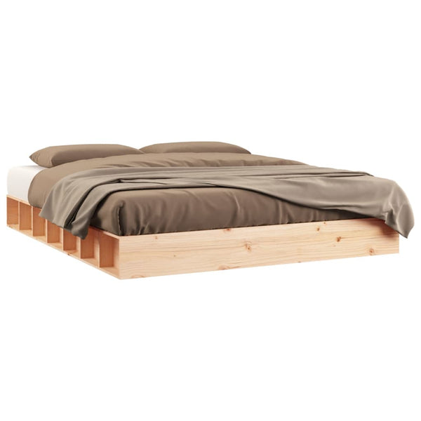 Bed Frame 153X203 Cm Queen Size Solid Wood Queen Bed Frames