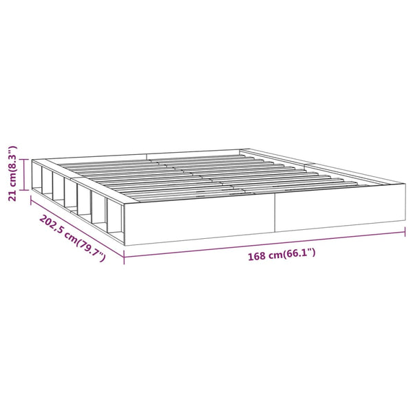 Bed Frame 153X203 Cm Queen Size Solid Wood Queen Bed Frames