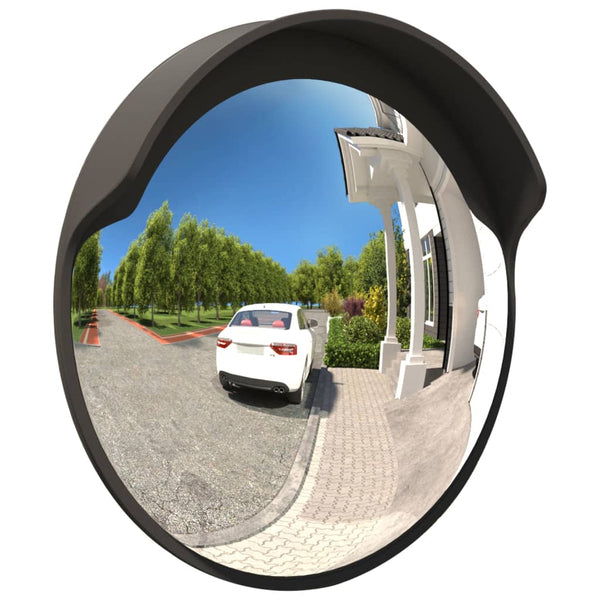 Vidaxl Outdoor Convex Traffic Mirror Black 45 Cm Polycarbonate Traffic Mirrors