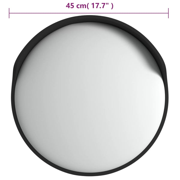 Vidaxl Outdoor Convex Traffic Mirror Black 45 Cm Polycarbonate Traffic Mirrors