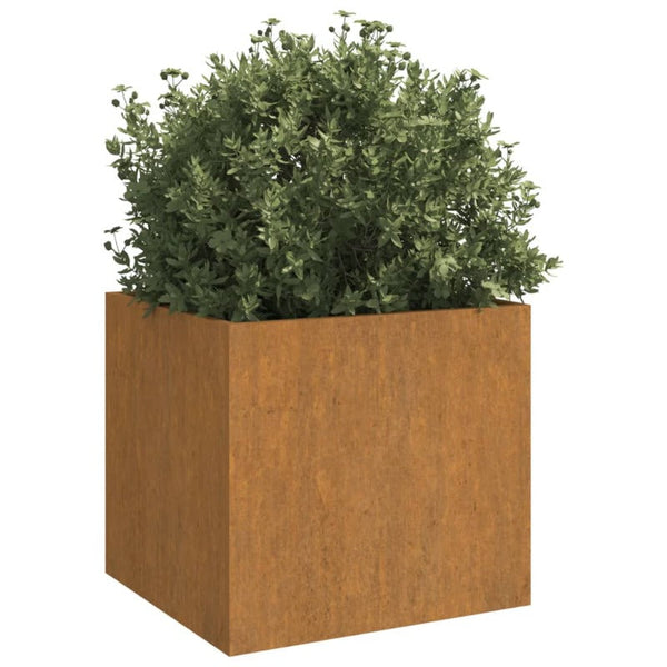 Planters 2 Pcs 32X30x29 Cm Corten Steel Planters & Vases