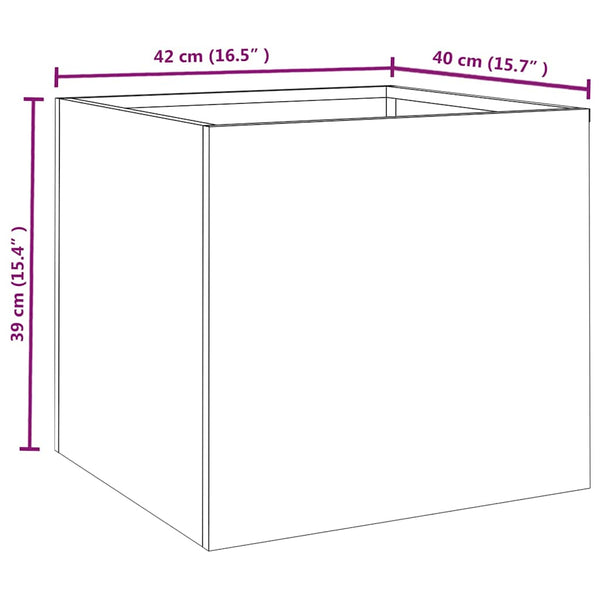 Vidaxl Planters 2 Pcs 42X40x39 Cm Corten Steel Planters & Vases