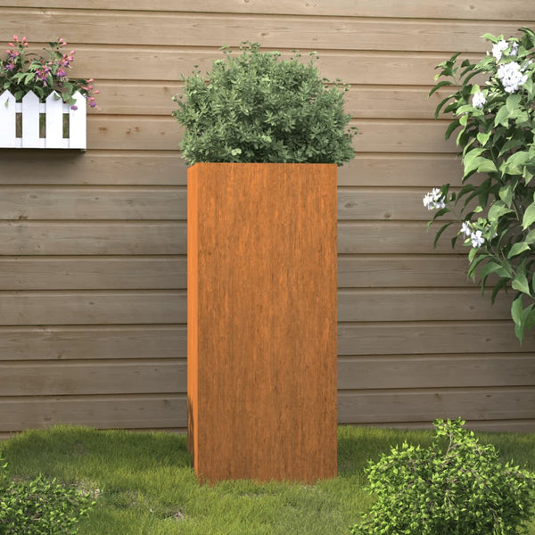 Planter 32X27.5X75 Cm Corten Steel Planters & Vases