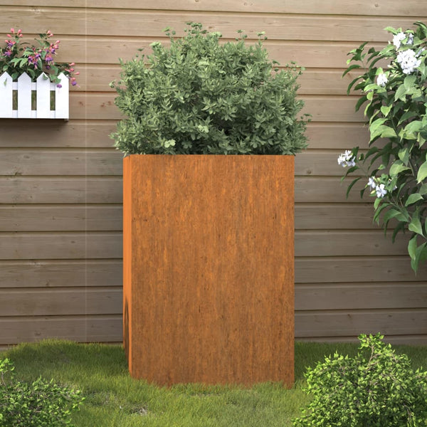 Planter 42X38x75 Cm Corten Steel Raised Garden Beds