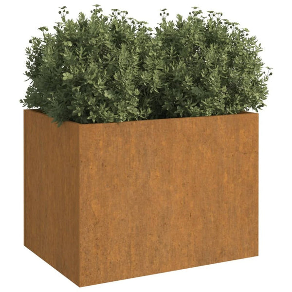 Vidaxl Planter 62X47x46 Cm Corten Steel Rusty Planters & Vases