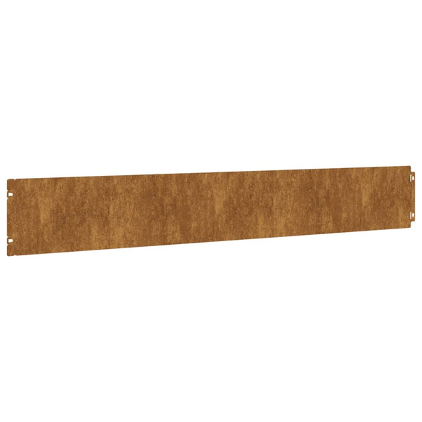 Vidaxl Lawn Edging 10 Pcs 15 X 103 Cm Weathering Steel Rusty Garden Edging & Borders