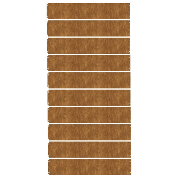 Vidaxl Lawn Edgings 10 Pcs 20X103 Cm Flexible Corten Steel Garden Edging & Borders