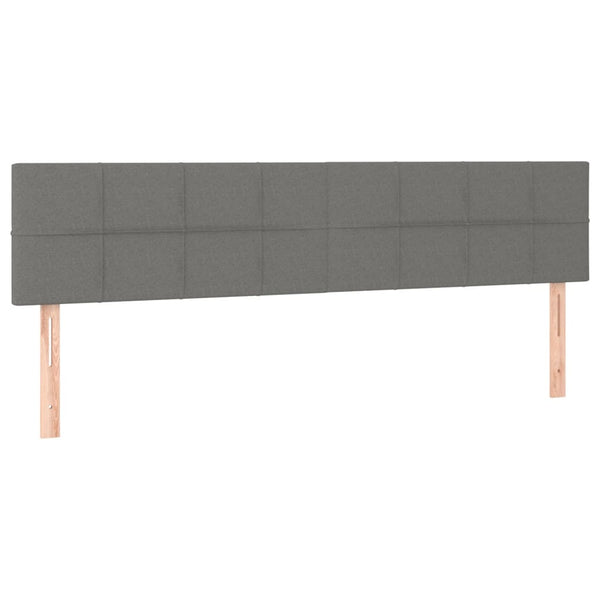 Headboards 2 Pcs Dark Grey 80X5x78/88 Cm Fabric Headboards & Footboards