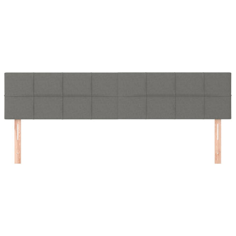 Headboards 2 Pcs Dark Grey 80X5x78/88 Cm Fabric Headboards & Footboards