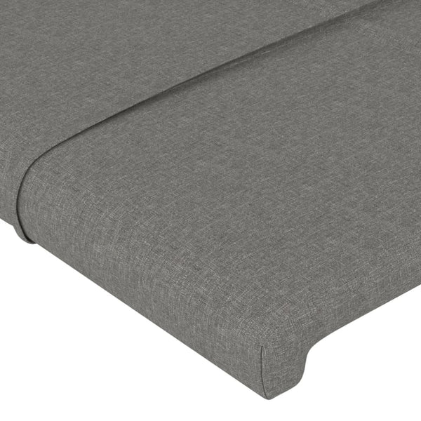 Headboards 2 Pcs Dark Grey 80X5x78/88 Cm Fabric Headboards & Footboards