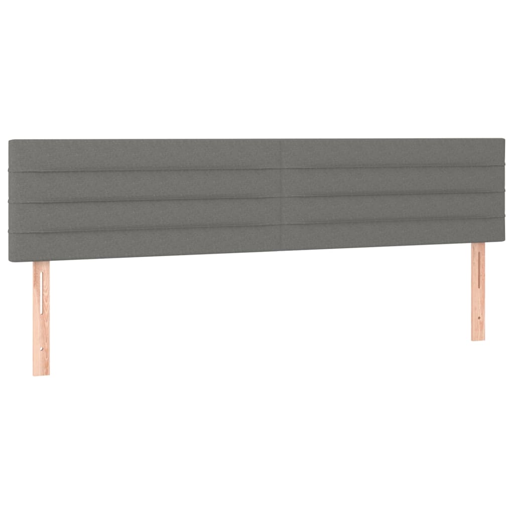 Headboards 2 Pcs Dark Grey 80X5x78/88 Cm Fabric Headboards & Footboards