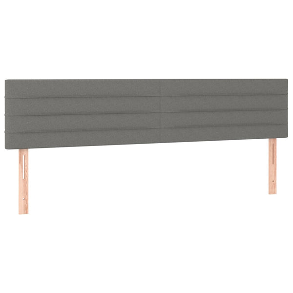 Headboards 2 Pcs Dark Grey 80X5x78/88 Cm Fabric Headboards & Footboards
