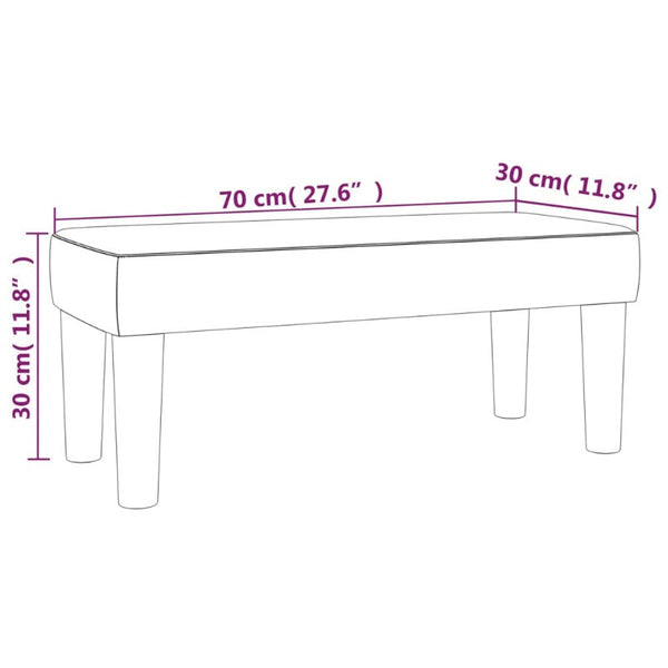 Vidaxl Bench Black 70X30x30 Cm Faux Leather Benches
