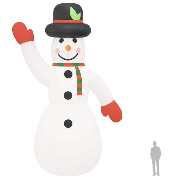 Vidaxl Christmas Inflatable Snowman With Leds 1000 Cm Seasonal Decorations
