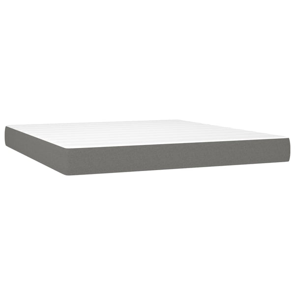 Pocket Spring Bed Mattress Dark Grey 152X203x20 Cm Queen Fabric Mattresses