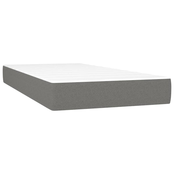 Pocket Spring Bed Mattress Dark Grey 107X203x20 Cm Super Single Fabric Mattresses