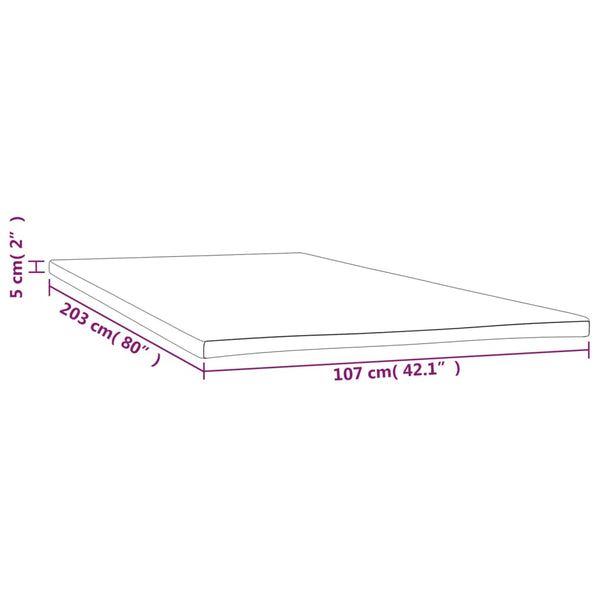 Mattress Topper 107X203x5 Cm Super Single Mattress Toppers & Protectors