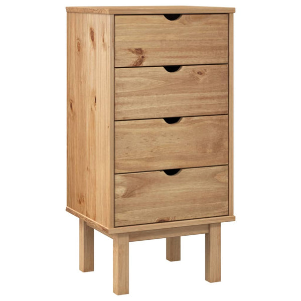 Drawer Cabinet Otta 45X39x90cm Solid Wood Pine Cabinets & Cupboards
