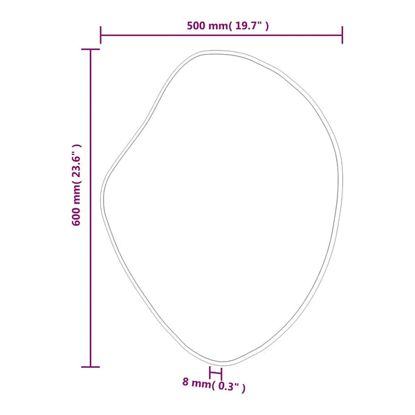 Wall Mirror Black 60X50 Cm Mirrors