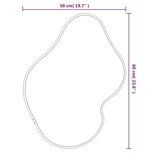 Vidaxl Wall Mirror Black 60X50 Cm Mirrors