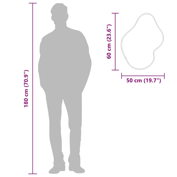 Vidaxl Wall Mirror Black 60X50 Cm Mirrors