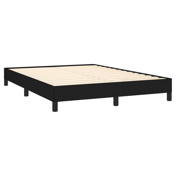 Bed Frame Black 137X187 Cm Double Fabric Double Bed Frames