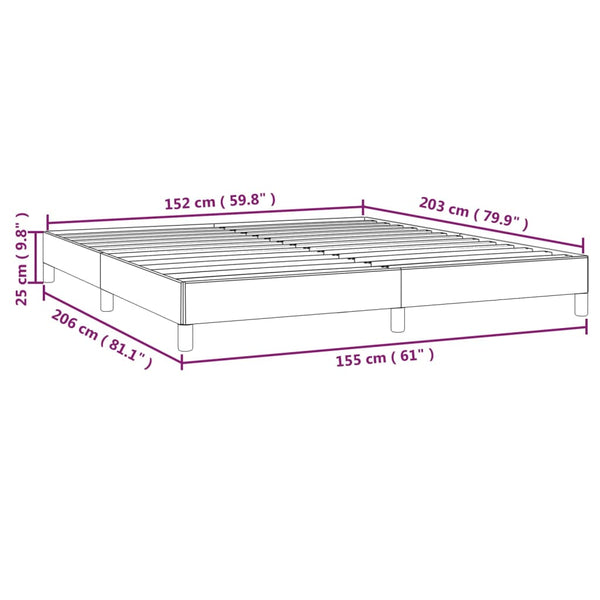 Bed Frame Black 153X203 Cm Queen Fabric Queen Bed Frames