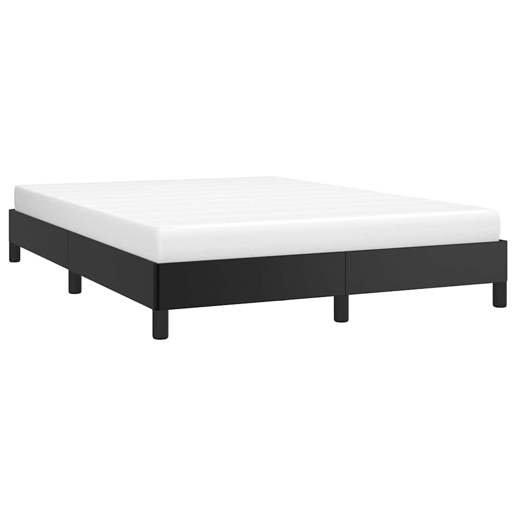 Bed Frame Black 153X203 Cm Queen Faux Leather Queen Bed Frames