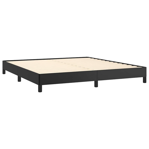 Bed Frame Black 153X203 Cm Queen Faux Leather Queen Bed Frames