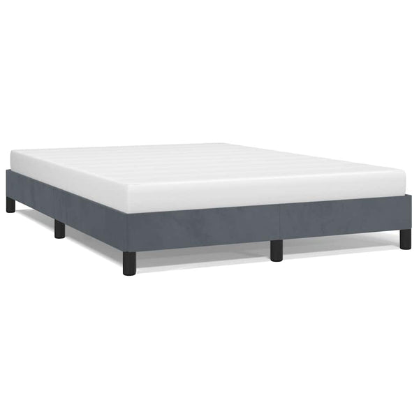 Bed Frame Dark Grey 137X187 Cm Double Velvet Double Bed Frames