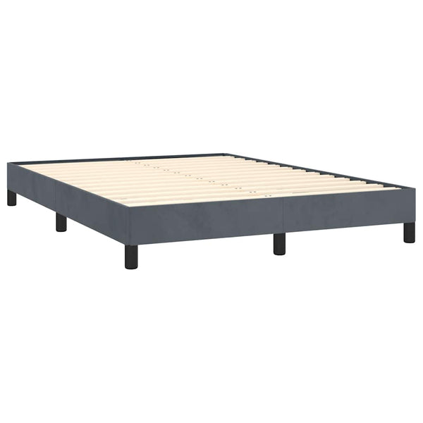 Bed Frame Dark Grey 137X187 Cm Double Velvet Double Bed Frames