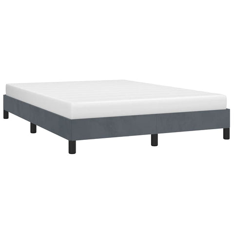 Bed Frame Dark Grey 137X187 Cm Double Velvet Double Bed Frames